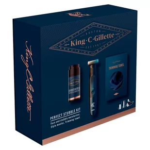 Gillette XMASS - Zestaw King Stylemaster + Moist 100 ml + Ręcznik - Zestawy kosmetyków męskich - miniaturka - grafika 1