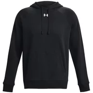 Bluzy sportowe męskie - Męska bluza Under Armour Rival Fleece Hoodie Rozmiar: M / Kolor: czarny - miniaturka - grafika 1
