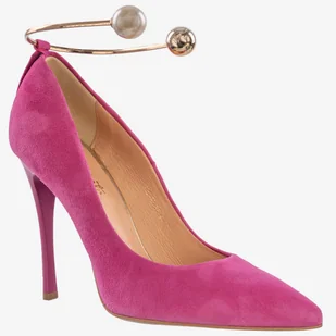 Szpilki Damskie Buty Skórzane Zamszowe Różowe Darex C-760/3 Różowy 39 - Czółenka - miniaturka - grafika 1