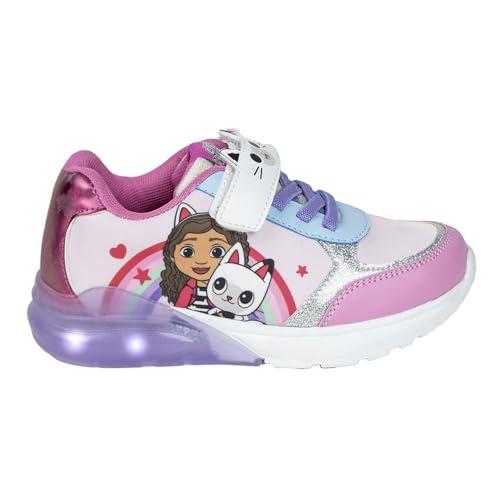 CERDÁ LIFE'S LITTLE MOMENTS Buty dziecięce Gabby Dollhouse ze światłem LED, różowe, 30 EU, Różowy, 30 EU