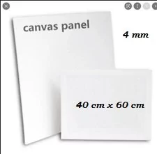 Podobrazie bawełniane 40 cm x 60 cm, impregnowane białe, MDF 4 mm, Happy Color - Podobrazia, bloki, papiery - miniaturka - grafika 1