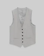 Kamizelki męskie - kamizelka do zestawu pimonte szary slim fit - miniaturka - grafika 1