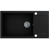 Zlewozmywaki - EOS Zlewozmywak granitowy FORT czarny grafit (z ociekaczem) - miniaturka - grafika 1