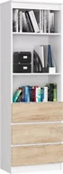 Regały - Elior Skandynawski regał do salonu biały + dąb sonoma - Risten 3X - miniaturka - grafika 1