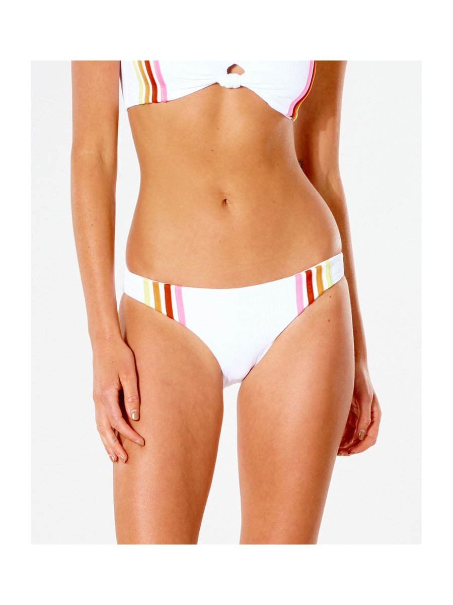 Majtki kąpielowe RIP CURL Wave Shapers Stripe Good - biały S
