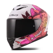 Kaski motocyklowe - Kask Integralny LS2 FF820 Rapid III Poppies Złamany Biały/RóżowyXL - miniaturka - grafika 1