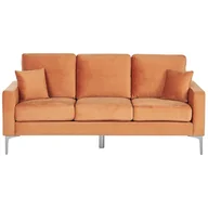 Sofy i kanapy - Sofa 3-osobowa Welurowa Pomarańczowa Gavle - miniaturka - grafika 1