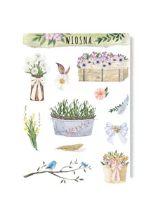 Naklejki wiosenne z kwiatami kolorowe scrapbooking - Scrapbooking - miniaturka - grafika 1