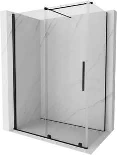 Mexen Velar kabina prysznicowa rozsuwana 140x70 cm, transparent, czarna - 871-140-070-01-70 - Kabiny prysznicowe - miniaturka - grafika 1