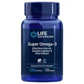 Witaminy i minerały - Suplement diety, LIFE EXTENSION Super Omega-3 EPA/DHA z Lignanami Sezamowymi i Ekstraktem z Oliwek EU (120 kaps.) - miniaturka - grafika 1