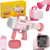 Bańki mydlane - BAZOOKA DO BANIEK MYDLANYCH PISTOLET NA BAŃKI GENERATOR 2 KOLORYPŁYN - miniaturka - grafika 1