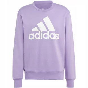 Bluza męska adidas Essentials French Terry Big Logo fioletowa IC9327 L - Bluzy męskie - miniaturka - grafika 1