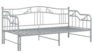 Łóżka - Szare rozkładane łóżko metalowe 90x200 cm N7-Z22 - miniaturka - grafika 1