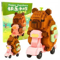 Klocki - Klocki Kapibara Konstrukcyjne Kapibarka Skuter Motor Zestaw Klocków Figurka - miniaturka - grafika 1