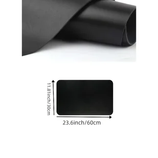 TEMU Czarna skóra pełnowarstwowa z warstwy top, ręcznie robiona skóra DIY z prawdziwej skóry o grubości 1,5-1,8 mm, gładka i gładka powierzchnia, - Rękodzieło - miniaturka - grafika 1