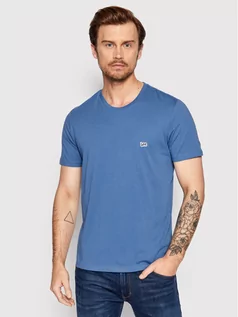 Koszulki męskie - Lee T-Shirt Patch Logo L60UFQUF Niebieski Regular Fit - grafika 1