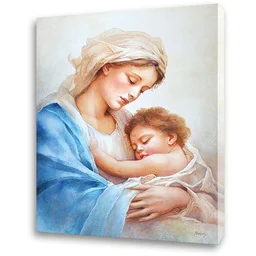 Obraz religijny na płótnie Matka Boża z Dzieciątkiem Jezus - Ikony i obrazy sakralne Obraz religijny na płótnie Matka Boża z Dzieciątkiem Jezus - Ikony i obrazy sakralne - miniaturka - grafika 1