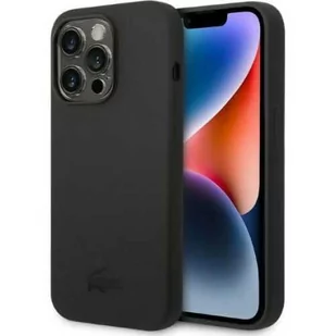 Lacoste Etui Hardcase Silicone do iPhone 14 Pro Max czarne - Etui i futerały do telefonów - miniaturka - grafika 1