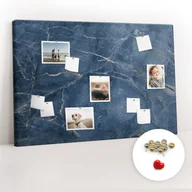 Tablice i flipcharty - Organizer na ścianę XXL, Tablica Korkowa 120x80 cm - Elegancki marmur + Pinezki - miniaturka - grafika 1
