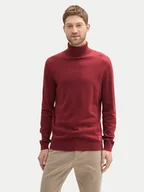 Swetry męskie - Tom Tailor Golf 1042456 Czerwony Regular Fit - miniaturka - grafika 1
