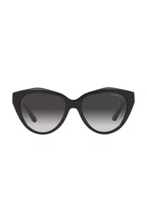 Okulary przeciwsłoneczne - Emporio Armani okulary przeciwsłoneczne damskie kolor czarny - grafika 1