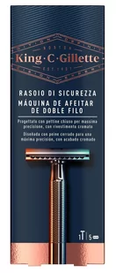 Gillette Maszynka na żyletki King C. srebrna - Maszynki do golenia i wkłady - miniaturka - grafika 1