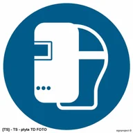 Tablice BHP - SIGNPROJECT GJ019 - Nakaz stosowania maski spawalniczej 500x500 - miniaturka - grafika 1