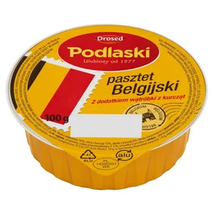 Drosed Podlaski Pasztet Belgijski z dodatkiem wątróbki z kurcząt 100 g - Pasztet i przetwory mięsne - miniaturka - grafika 1