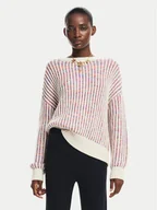 Swetry damskie - Desigual Sweter Whitehorse 24WWJF34 Écru Regular Fit - miniaturka - grafika 1