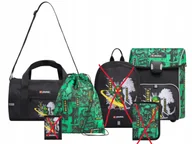 Plecaki worki - Plecak szkolny Lego Ninjago Tornister worek zielony duży sztywny odblaskowy - miniaturka - grafika 1