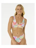 Stroje kąpielowe - Stanik kąpielowy RIP CURL Cala Vadella Halter turkusowy S - miniaturka - grafika 1