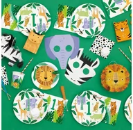 Dekoracje i nakrycia stołu na imprezę - Unique Serwetki urodzinowe na roczek Safari - 16 szt. U78352 - miniaturka - grafika 1