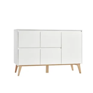 Komoda biała Pinio Swing - 4 szuflady + drzwi - Komody dla dzieci - miniaturka - grafika 1