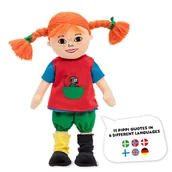 Lalki dla dziewczynek - Miękka lalka mówiąca Pippi Langstrumpf 40 cm przytulanka zabawka dla dzieci - miniaturka - grafika 1