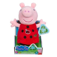 Maskotki i pluszaki - Świnka Peppa, maskotka pluszowa w sukieneczce z biedronką, 18 cm - miniaturka - grafika 1