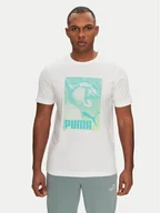 Koszulki męskie - Puma T-Shirt Graphics Photoprint 684836 Biały Regular Fit - miniaturka - grafika 1