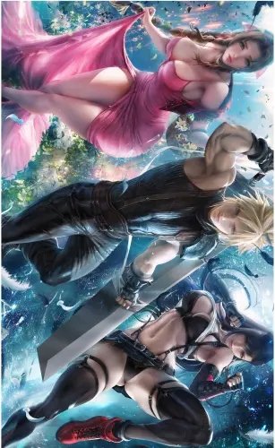 Plakat Anime Final Fantasy VII ff7_006 A2 (custom)