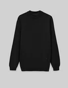 Swetry męskie - Sweter męski grottole półgolf czarny - miniaturka - grafika 1