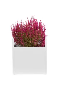 Donica metalowa Rodos na parapet 25 cm, BIAŁA - Donice - miniaturka - grafika 1