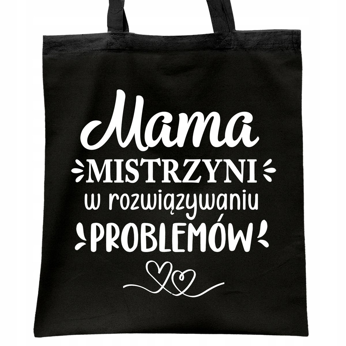 Torba bawełniana czarna na zakupy Dzień Matki Dla Mamy Prezent