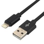 Kable USB - everActive Kabel przewód pleciony USB Lightning iPhone everActive CBB-1IB 100cm z obsługą szybkiego ładowania do 2,4A czarny CBB-1IB - miniaturka - grafika 1