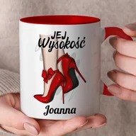 Kubki - Kubek z nadrukiem dla niej - Czerwone szpilki - miniaturka - grafika 1