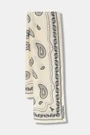 Apaszki i szaliki damskie - Patrizia Pepe szal z dodatkiem jedwabiu damski kolor beżowy wzorzysty 8F0126 A706 - miniaturka - grafika 1