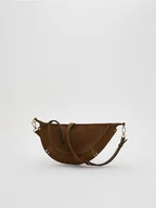 Torebki damskie - Reserved - Torebka z imitacji zamszu - brązowy - miniaturka - grafika 1