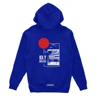 Odzież do sportów motorowych - Bluza z kapturem Mazda RX-7 niebieska-XS - miniaturka - grafika 1