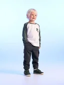 Spodenki dla niemowląt - Reserved - Bawełniane joggery - ciemnoszary - miniaturka - grafika 1