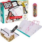Samochody i pojazdy dla dzieci - Tech Deck zestaw fingerboard Rampa Sky's Ramp + kolorowa deskorolka kolekcjonerska Paris 2024 - miniaturka - grafika 1