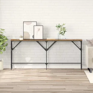 vidaXL Konsola Stare drewno 180 x 29 x 75 cm Materiał drewnopochodny - Konsole i sekretarzyki - miniaturka - grafika 1