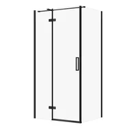 Kabiny prysznicowe - Kabina prysznicowa Cersanit Jota 100x80x195 prostokątna czarny transparentne S160-034 - miniaturka - grafika 1