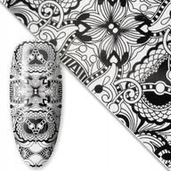 Ozdoby do paznokci - Folia transferowa do paznokci 80 cm Black Nr 13 - miniaturka - grafika 1